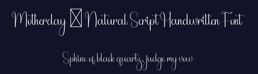 Motherday – Natural Script Handwritten Font by freshtypeink — Script Handwritten Font — thumbnail 2