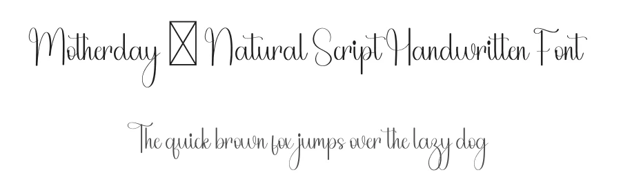Motherday – Natural Script Handwritten Font by freshtypeink — Script Handwritten Font