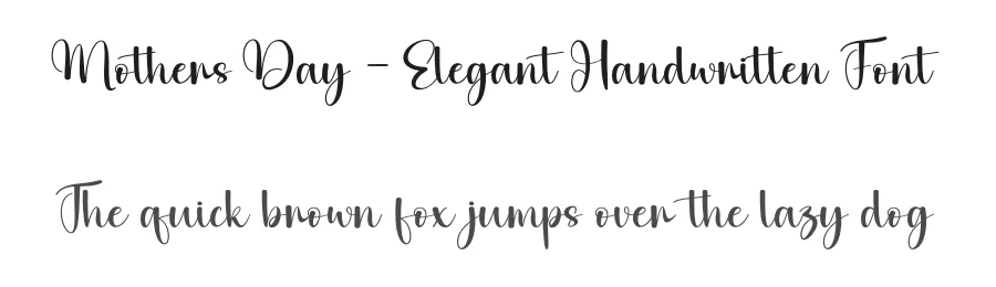Mothers Day – Elegant Handwritten Font by andikastudio — Script Handwritten Font