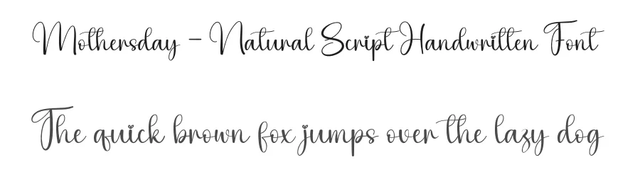 Mothersday – Natural Script Handwritten Font by andikastudio — Script Handwritten Font