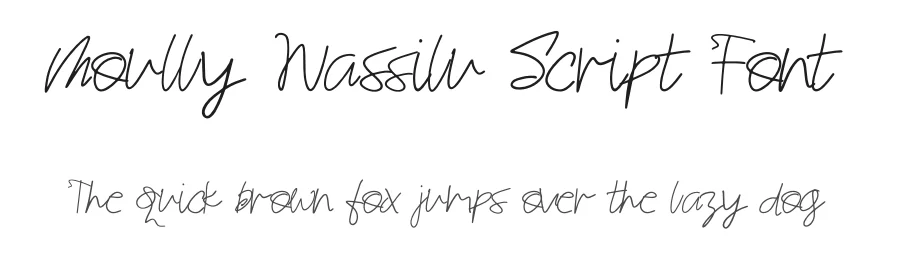Moully Wassilu Script Font by Dhabee — Script Handwritten Font