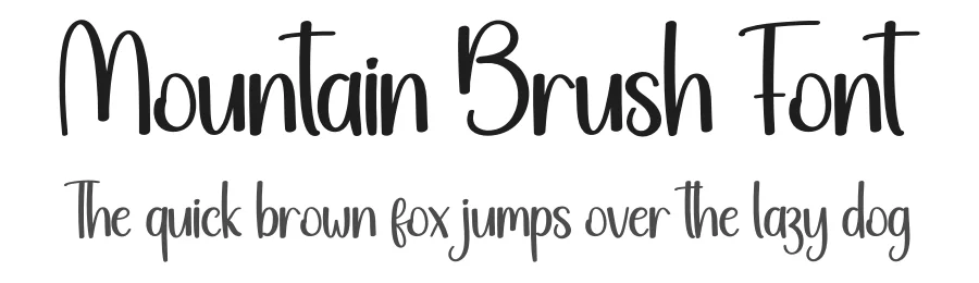 Mountain Brush Font by creativeletter — Display Font