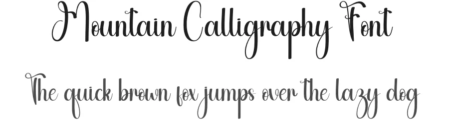 Mountain Calligraphy Font by andikastudio — Script Handwritten Font