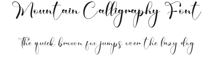 Mountain Calligraphy Font by creativeletter — Script Handwritten Font