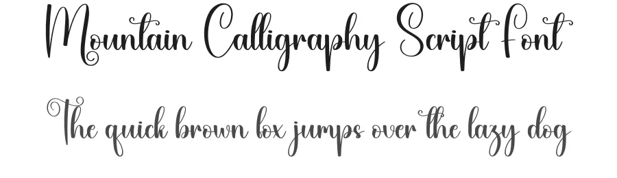 Mountain Calligraphy Script Font by creativeletter — Script Handwritten Font