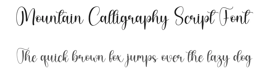 Mountain Calligraphy Script Font by creativeletter — Script Handwritten Font