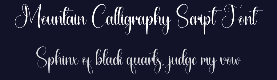 Mountain Calligraphy Script Font by creativeletter — Script Handwritten Font — thumbnail 2