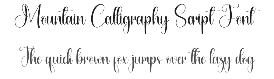 Mountain Calligraphy Script Font by creativeletter — Script Handwritten Font