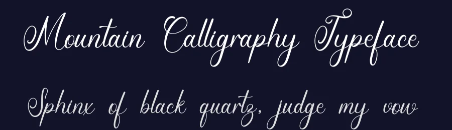 Mountain Calligraphy Typeface by freshtypeink — Script Handwritten Font — thumbnail 2