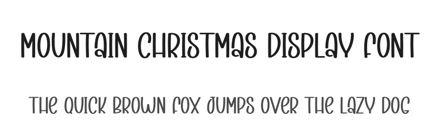 Mountain Christmas Display Font by creativeletter — Script Handwritten Font