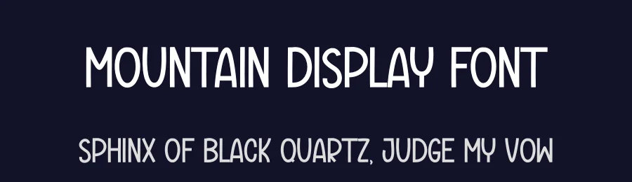 Mountain Display Font by andikastudio — Display Font — thumbnail 2