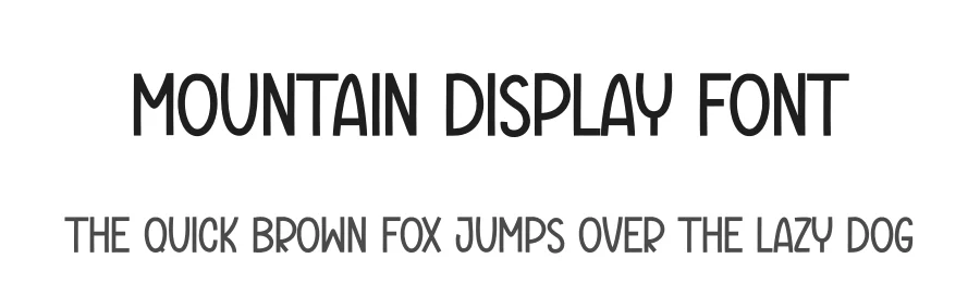 Mountain Display Font by andikastudio — Display Font