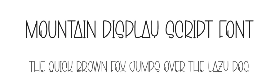 Mountain Display Script Font by creativeletter — Script Handwritten Font