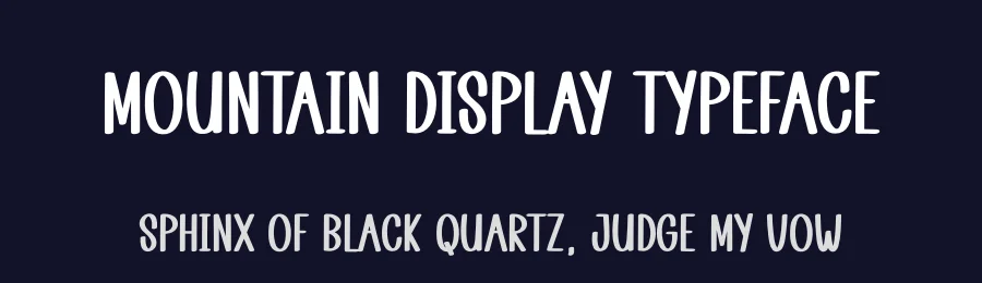 Mountain Display Typeface by creativeletter — Display Font — thumbnail 2