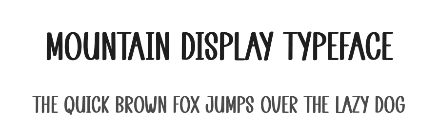 Mountain Display Typeface by creativeletter — Display Font