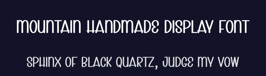 Mountain Handmade Display Font by creativeletter — Display Font — thumbnail 2