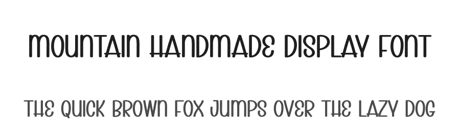 Mountain Handmade Display Font by creativeletter — Display Font