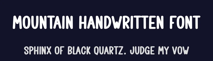 Mountain Handwritten Font by creativeletter — Display Font — thumbnail 2