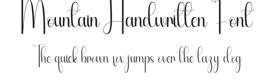 Mountain Handwritten Font by andikastudio — Script Handwritten Font