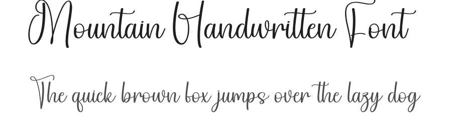 Mountain Handwritten Font by andikastudio — Script Handwritten Font