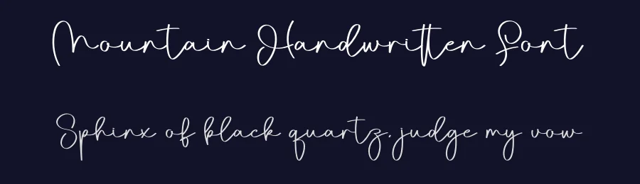 Mountain Handwritten Font by creativeletter — Script Handwritten Font — thumbnail 2