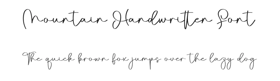 Mountain Handwritten Font by creativeletter — Script Handwritten Font