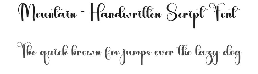 Mountain – Handwritten Script Font by andikastudio — Script Handwritten Font