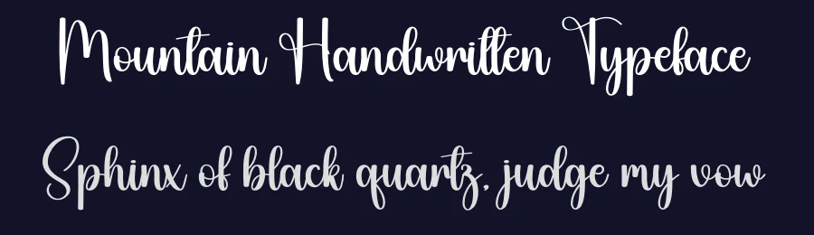 Mountain Handwritten Typeface by creativeletter — Script Handwritten Font — thumbnail 2