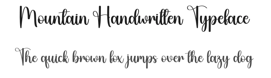 Mountain Handwritten Typeface by creativeletter — Script Handwritten Font