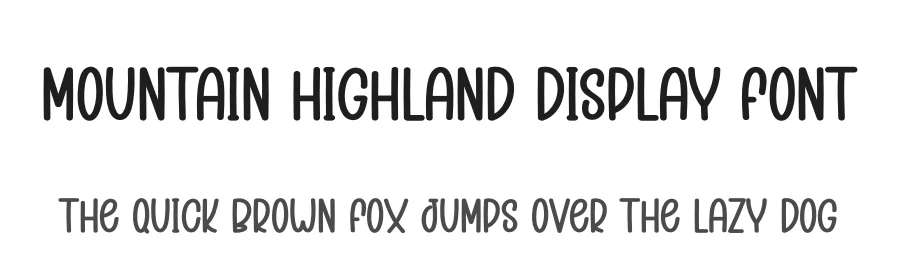 Mountain Highland Display Font by creativeletter — Display Font