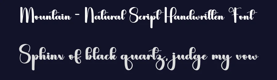 Mountain – Natural Script Handwritten Font by andikastudio — Script Handwritten Font — thumbnail 2