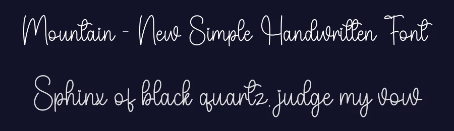 Mountain – New Simple Handwritten Font by andikastudio — Script Handwritten Font — thumbnail 2