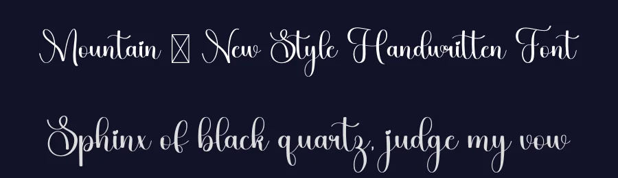 Mountain – New Style Handwritten Font by freshtypeink — Script Handwritten Font — thumbnail 2