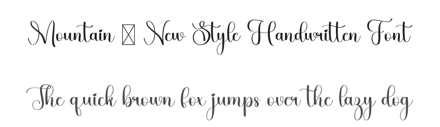 Mountain – New Style Handwritten Font by freshtypeink — Script Handwritten Font