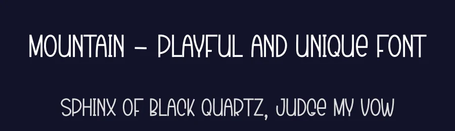 Mountain – Playful And Unique Font by andikastudio — Display Font — thumbnail 2