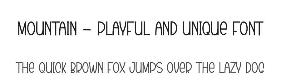 Mountain – Playful And Unique Font by andikastudio — Display Font
