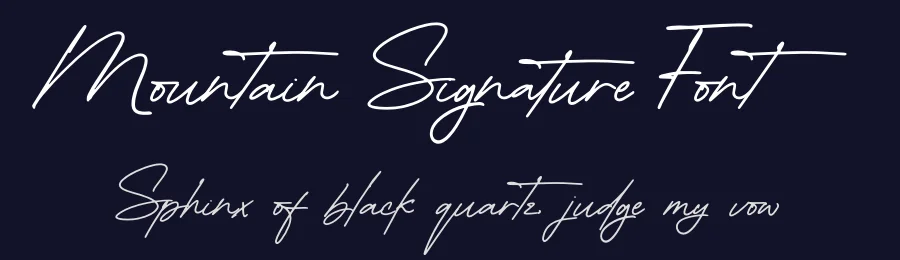 Mountain Signature Font by Almarkha Type — Script Handwritten Font — thumbnail 2