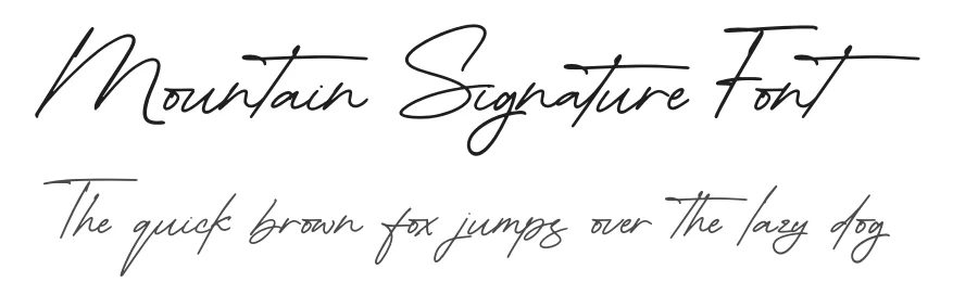 Mountain Signature Font by Almarkha Type — Script Handwritten Font