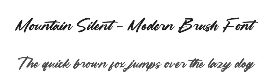 Mountain Silent – Modern Brush Font by letterenastudios — Script Handwritten Font