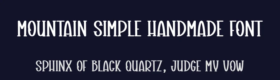 Mountain Simple Handmade Font by andikastudio — Display Font — thumbnail 2