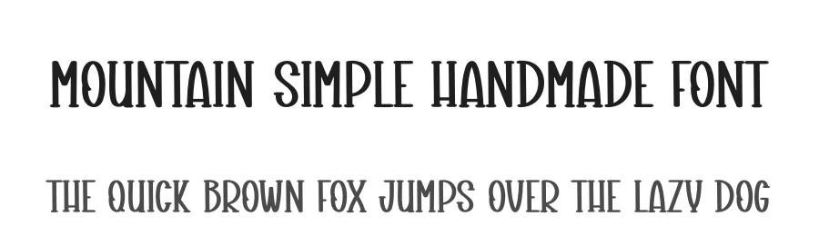 Mountain Simple Handmade Font by andikastudio — Display Font