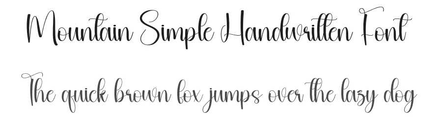 Mountain Simple Handwritten Font by andikastudio — Script Handwritten Font