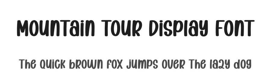Mountain Tour Display Font by creativeletter — Display Font