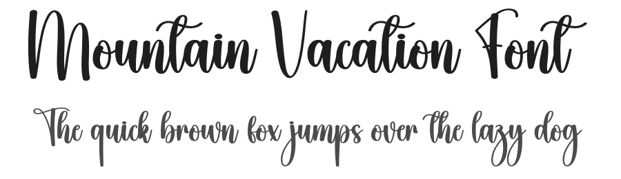 Mountain Vacation Font by creativeletter — Script Handwritten Font