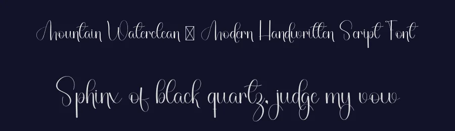 Mountain Waterclean – Modern Handwritten Script Font by freshtypeink — Script Handwritten Font — thumbnail 2