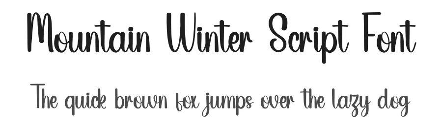 Mountain Winter Script Font by inermediaSTUDIO — Script Handwritten Font