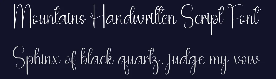 Mountains Handwritten Script Font by andikastudio — Script Handwritten Font — thumbnail 2
