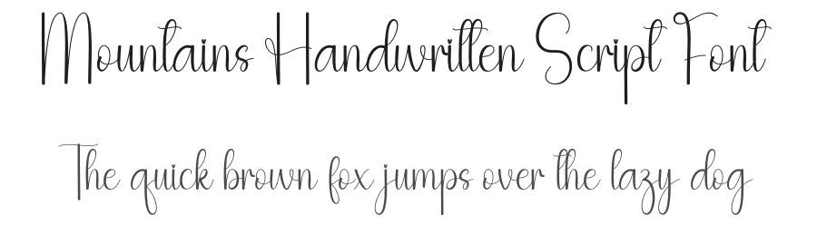 Mountains Handwritten Script Font by andikastudio — Script Handwritten Font
