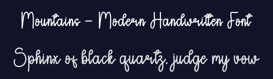 Mountains – Modern Handwritten Font by andikastudio — Script Handwritten Font — thumbnail 2