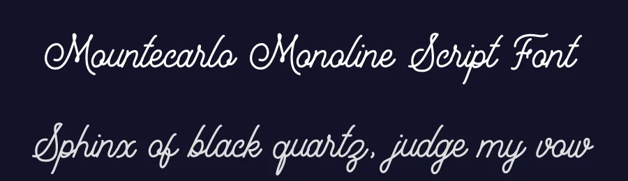 Mountecarlo Monoline Script Font by Almarkha Type — Script Handwritten Font — thumbnail 2